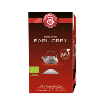 Teekanne Bio Earl Grey, Schwarztee, Teebeutel im Kuvert, 2. Entnahmefach/displaytauglich